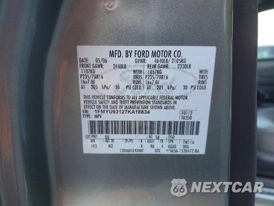 Zdjęcie 13 z 13 samochodu: 2007 FORD ESCAPE XLT VIN:1FMYU93127KA18834 - miniatura