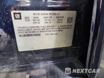 Zdjęcie 14 z 14 samochodu: 2015 CHEVROLET SONIC LTZ VIN:1G1JE6SB0F4182042 - miniatura