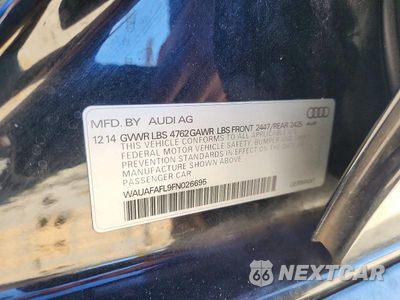 Zdjęcie 12 z 12 samochodu: 2015 AUDI A4 PREMIUM VIN:WAUAFAFL9FN026695 - miniatura