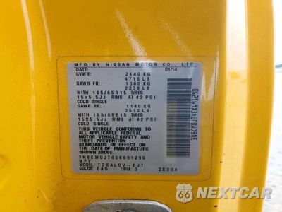 Zdjęcie 13 z 13 samochodu: 2014 NISSAN NV200 TAXI VIN:3N8CM0JT4EK691290 - miniatura