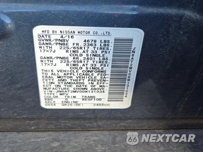 Zdjęcie 13 z 13 samochodu: 2016 NISSAN ROGUE S VIN:JN8AT2MV0GW131034 - miniatura