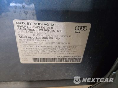 Zdjęcie 13 z 13 samochodu: 2017 AUDI Q5 PREMIUM VIN:WA1C2AFP9HA091092 - miniatura