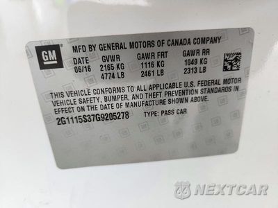 Zdjęcie 12 z 12 samochodu: 2016 CHEVROLET IMPALA LT VIN:2G1115S37G9205278 - miniatura