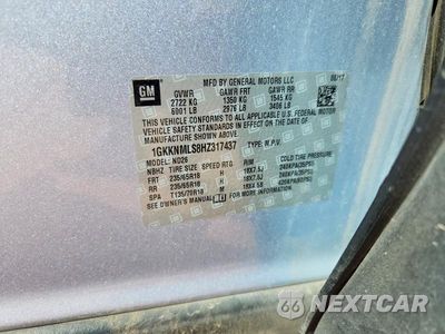 Zdjęcie 13 z 13 samochodu: 2017 GMC ACADIA SLT-1 VIN:1GKKNMLS8HZ317437 - miniatura
