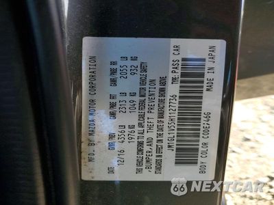 Zdjęcie 13 z 13 samochodu: 2017 MAZDA 6 TOURING VIN:JM1GL1V55H1127736 - miniatura