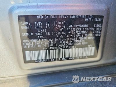 Zdjęcie 12 z 12 samochodu: 2010 SUBARU OUTBACK 2.5I PREMIUM VIN:4S4BRBGC8A3333066 - miniatura