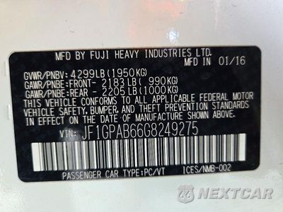 Zdjęcie 13 z 13 samochodu: 2016 SUBARU IMPREZA PREMIUM VIN:JF1GPAB66G8249275 - miniatura