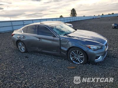 Czwarte zdjęcie samochodu z boku: 2018 INFINITI Q50 3.0T LUXE VIN:JN1EV7AR3JM438473 - miniatura