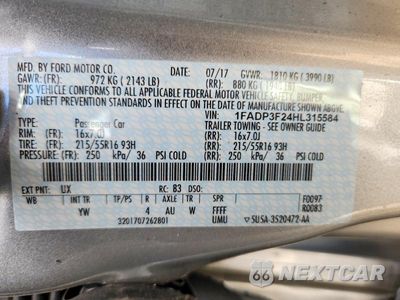 Zdjęcie 12 z 12 samochodu: 2017 FORD FOCUS SE VIN:1FADP3F24HL315584 - miniatura