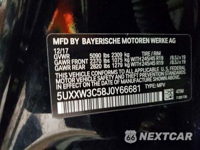 Zdjęcie 13 z 13 samochodu: 2018 BMW X4 XDRIVE28I VIN:5UXXW3C58J0Y66681 - miniatura