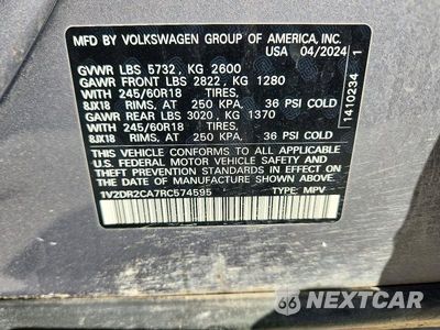 Zdjęcie 14 z 14 samochodu: 2024 VOLKSWAGEN ATLAS SE VIN:1V2DR2CA7RC574595 - miniatura