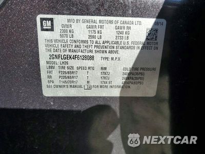 Zdjęcie 13 z 13 samochodu: 2015 CHEVROLET EQUINOX LT VIN:2GNFLGEK4F6128088 - miniatura