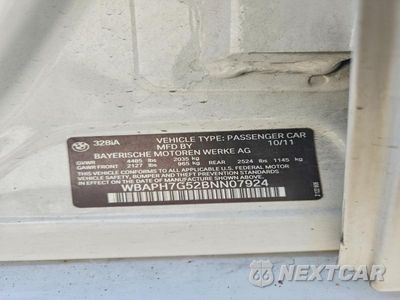 Zdjęcie 12 z 12 samochodu: 2011 BMW 328 I VIN:WBAPH7G52BNN07924 - miniatura