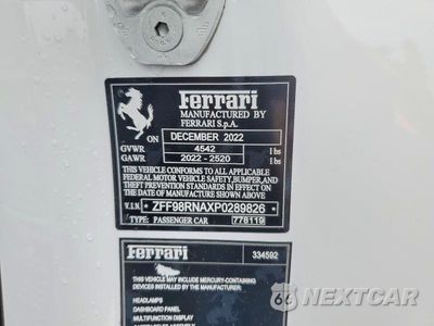 Zdjęcie 12 z 12 samochodu: 2023 FERRARI ROMA VIN:ZFF98RNAXP0289826 - miniatura
