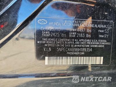 Zdjęcie 12 z 12 samochodu: 2011 HYUNDAI SONATA SE 2.0T VIN:5NPEC4AB9BH189354 - miniatura