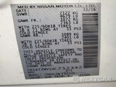 Zdjęcie 13 z 13 samochodu: 2017 NISSAN ROGUE SL VIN:5N1AT2MV1HC752342 - miniatura
