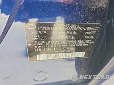 Zdjęcie 12 z 12 samochodu: 2020 HYUNDAI SONATA SEL PLUS VIN:5NPEJ4J23LH019756 - miniatura
