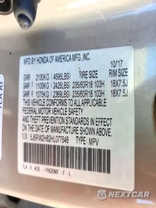 Zdjęcie 14 z 14 samochodu: 2017 HONDA CR-V EXL VIN:5J6RW2H82HL077548 - miniatura
