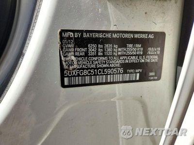 Zdjęcie 13 z 13 samochodu: 2012 BMW X6 XDRIVE50I VIN:5UXFG8C51CL590576 - miniatura