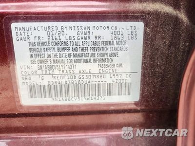 Zdjęcie 12 z 12 samochodu: 2020 NISSAN SENTRA SV VIN:3N1AB8CV5LY214371 - miniatura