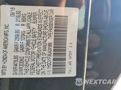 Zdjęcie 12 z 12 samochodu: 2018 HONDA ACCORD SPORT VIN:1HGCV1F36JA241869 - miniatura