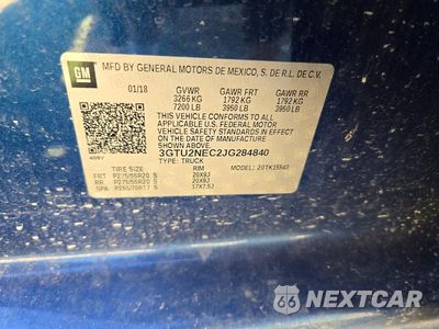 Zdjęcie 12 z 12 samochodu: 2018 GMC SIERRA K1500 SLT VIN:3GTU2NEC2JG284840 - miniatura