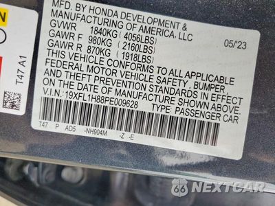 Zdjęcie 12 z 12 samochodu: 2023 HONDA CIVIC SPORT TOURING VIN:19XFL1H88PE009628 - miniatura
