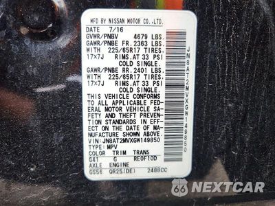 Zdjęcie 13 z 13 samochodu: 2016 NISSAN ROGUE SV VIN:JN8AT2MVXGW149850 - miniatura