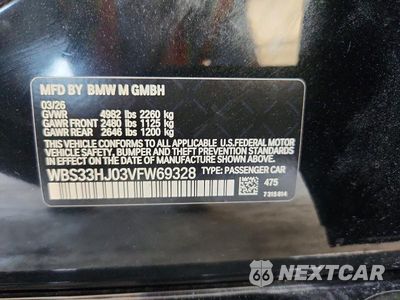 Zdjęcie 12 z 12 samochodu: 2027 BMW M3 COMPETITION VIN:WBS33HJ03VFW69328 - miniatura
