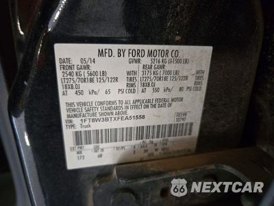 Zdjęcie 12 z 12 samochodu: 2015 FORD F350 SUPER DUTY VIN:1FT8W3BTXFEA51558 - miniatura