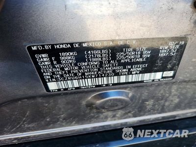 Zdjęcie 14 z 14 samochodu: 2019 HONDA HR-V SPORT VIN:3CZRU6H15KM714230 - miniatura