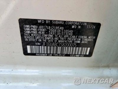 Zdjęcie 13 z 13 samochodu: 2025 SUBARU IMPREZA VIN:JF1GUABC7S8200075 - miniatura