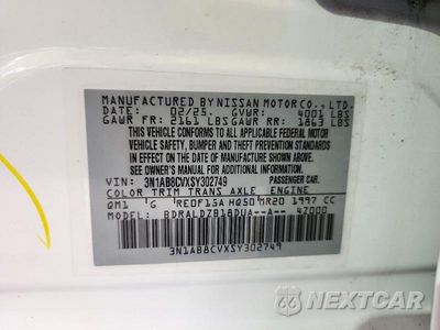 Zdjęcie 13 z 13 samochodu: 2025 NISSAN SENTRA SV VIN:3N1AB8CVXSY302749 - miniatura