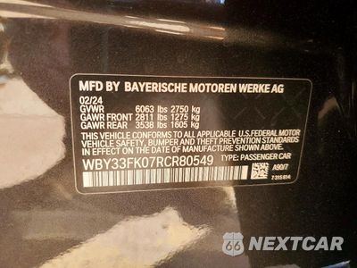 Zdjęcie 13 z 13 samochodu: 2024 BMW I5 EDRIVE 40 VIN:WBY33FK07RCR80549 - miniatura