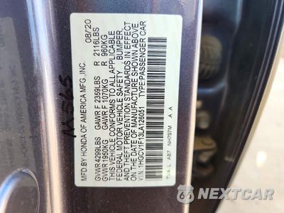 Zdjęcie 13 z 13 samochodu: 2020 HONDA ACCORD LX VIN:1HGCV1F13LA126051 - miniatura