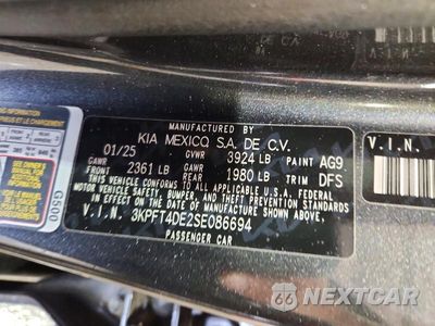 Zdjęcie 12 z 12 samochodu: 2025 KIA K4 LXS VIN:3KPFT4DE2SE086694 - miniatura