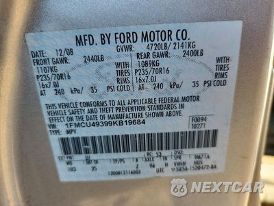 Zdjęcie 12 z 12 samochodu: 2009 FORD ESCAPE HYBRID VIN:1FMCU49399KB19684 - miniatura