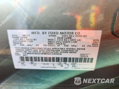 Zdjęcie 13 z 13 samochodu: 2021 FORD EXPLORER XLT VIN:1FMSK8DH8MGC35529 - miniatura