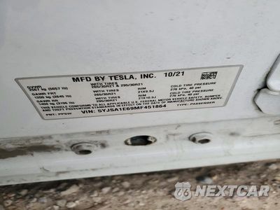 Zdjęcie 12 z 12 samochodu: 2021 TESLA MODEL S VIN:5YJSA1E69MF451864 - miniatura