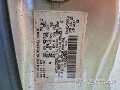 Zdjęcie 12 z 12 samochodu: 2001 TOYOTA TACOMA BASE VIN:5TENL42N01Z764252 - miniatura