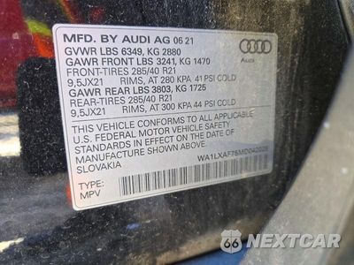Zdjęcie 13 z 13 samochodu: 2021 AUDI Q7 PREMIUM PLUS VIN:WA1LXAF75MD042028 - miniatura