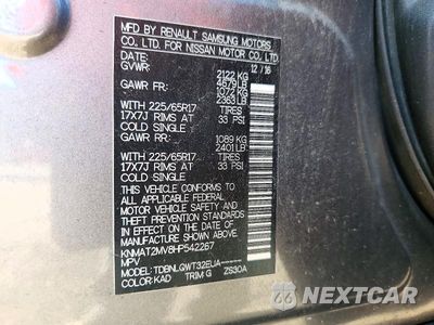 Zdjęcie 12 z 12 samochodu: 2017 NISSAN ROGUE SV VIN:KNMAT2MV8HP542267 - miniatura