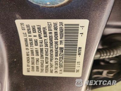 Zdjęcie 13 z 13 samochodu: 2020 HONDA CIVIC EX VIN:19XFC1F33LE214498 - miniatura