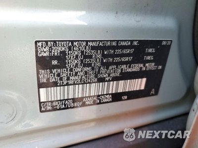 Zdjęcie 13 z 13 samochodu: 2020 TOYOTA RAV4 XLE VIN:2T3P1RFV2LC134268 - miniatura