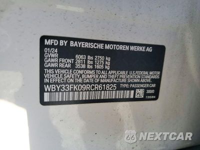Zdjęcie 13 z 13 samochodu: 2024 BMW I5 EDRIVE 40 VIN:WBY33FK09RCR61825 - miniatura