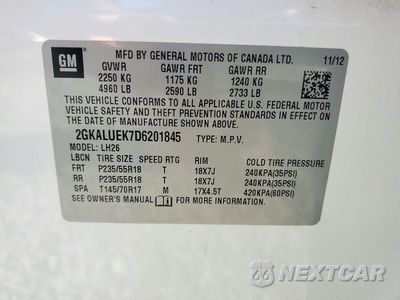 Zdjęcie 13 z 13 samochodu: 2013 GMC TERRAIN SLT VIN:2GKALUEK7D6201845 - miniatura