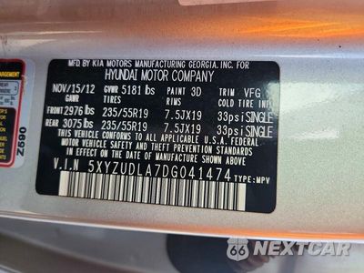 Zdjęcie 13 z 13 samochodu: 2013 HYUNDAI SANTA FE SPORT 2.0T VIN:5XYZUDLA7DG041474 - miniatura