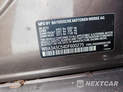 Zdjęcie 12 z 12 samochodu: 2013 BMW 328 I VIN:WBA3A5C54DF600275 - miniatura