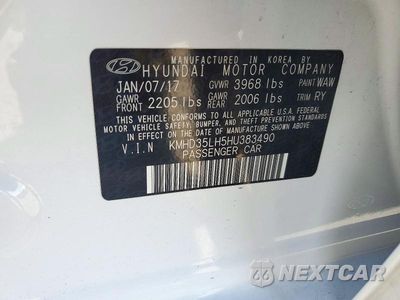 Zdjęcie 12 z 12 samochodu: 2017 HYUNDAI ELANTRA GT BASE VIN:KMHD35LH5HU383490 - miniatura