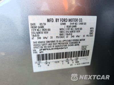Zdjęcie 13 z 13 samochodu: 2024 FORD EDGE SEL VIN:2FMPK4J91RBA94121 - miniatura